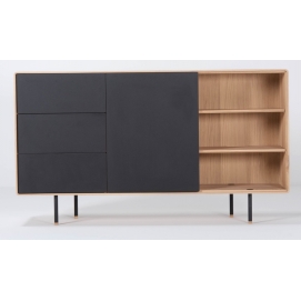 Fina dresser 176 Black chest of drawers